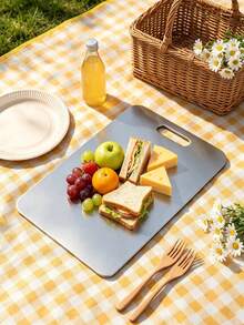 Planche à découper en acier inoxydable de haute qualité à double face - Épaissie, résistante aux moisissures, convient pour une utilisation en cuisine et au restaurant, facile à nettoyer à l'eau - Argent - Voir 8