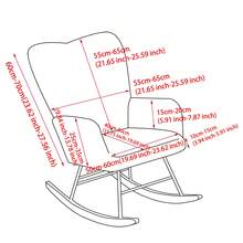 1pc Elastic Full Cover Rocking Chair Slipcover, Printed Rocking Chair Protector, Fabric Sofa Cover For Single Seat - Multicolor - View 3