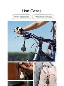Lenovo Tracker，Apple Find My 認證，精準定位防丟，適用於寵物項圈、兒童背包、長輩鑰匙與行李，超輕巧便攜 - 黑色 - 查看 6