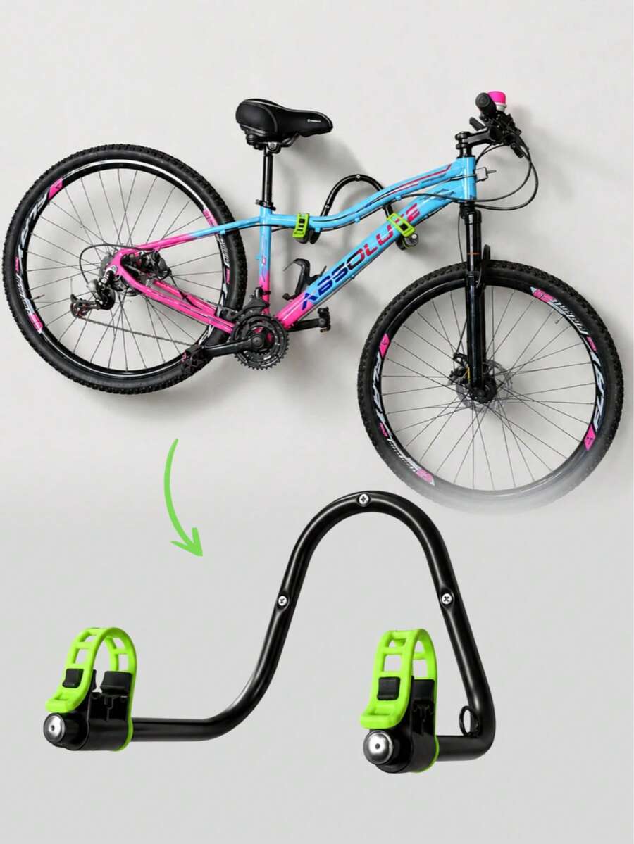 Suporte Horizontal de Parede para 2 Bicicletas - Preto - Visão 1