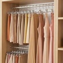Women's Sturdy Adjustable Heavy Duty Pants Racks With Strong Clips 10-Pack, 12 Inch Space Saving Non-Slip Skirt Rack For Shorts Jeans Pants Hangers, Multi-Use Closet Storage Organizer For Bedroom Laundry Dorm Travel Home Holiday Gift - Multicolor - View 7