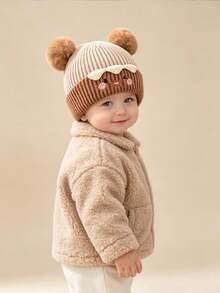 Baby Knit Hat Autumn/Winter Pom Pom Beanie, Cute Winter Hat For Boys And Girls - Multicolor - View 5