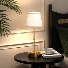 Rechargeable Cordless Table Lamps, Touch Control & Stepless Dimming, 6000mAh Rechargeable Battery, Gold Vintage Table Lamps For Bedroom - Gold - View 7