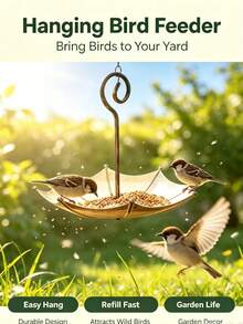1pcUmbrella-Shaped Bird Feeder, Outdoor Hanging Bird Bath And Feeder, Suitable For Garden, Patio And Backyard Landscaping, Halloween Bird Feeder, Garden With An Eye-Catching Design.Exclusive Essentials For Bird Feeding - Multicolor - View 2