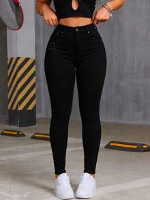 Women Jeans - Black - View 2