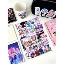 KPop Demon Hunters 65pcs Hunter Theme K‑POP Stickers, With K‑POP & Kpopdemonhunters Design, They Feature Unique Charm And Vivid Hunters Images For Fans. Blending Cute INS Style And K‑POP Fashion, Waterproof And Durable Vinyl Stickers, Perfect For Decorating Luggage, Laptops And Phones. Great For Collecting, Supporting, Birthday Parties, Party Favors, Gifts - Multicolor - View 3