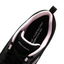 Skechers Women's Lightweight Breathable Walking Shoes, Hollow-Out Soft Sole Casual Slip-On Sneakers For Daily Commute And Leisure - Black and White - View 8