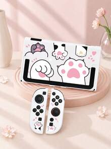 1 buah Casing Pelindung/Tempat Kartu Game/Dock/Penutup Debu dengan Desain Cakar Kucing Lucu untuk Switch2 (2025)/Switch/Switch OLED/Switch Lite, Kompatibel dengan Grip Joycon Kiri & Kanan yang Dapat Dilepas, Hadiah Terbaik untuk Gamer Switch - MultiWarna - View 10