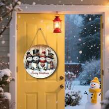 Exquisite Vintage Wooden Christmas Hanging Signs With Santa, Cow, Snowman, Suitable For Entryway, Hallway, Wall Decor, Home Christmas Decoration, Great Gift Idea, 2D Flat - Hanging Ornament - View 10