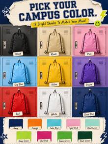 1 buah Tas Ransel Serut dengan Inisial Nama yang Dipersonalisasi, Tas Serut Nama yang Dapat Disesuaikan Berbagai Warna, Tas Ransel Serut untuk Kembali ke Sekolah dengan Inisial Nama yang Dipersonalisasi, Tas Renang, Tas Olahraga, Tas Kegiatan Ekstrakurikuler, Olahraga Tim, Perjalanan Sekolah, Tas Hadiah Pesta, Hadiah Natal - MultiWarna - View 3