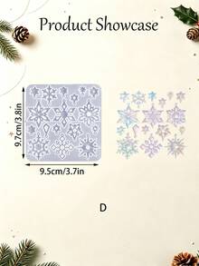 Christmas Silicone Snowflake Mold, Christmas Molds With Hole, Resin Molds, DIY Soft Pottery Clay Drop Glue Decorative Mold, Hand Decorative Art Tools - Snowflake Pendant Mold - View 7