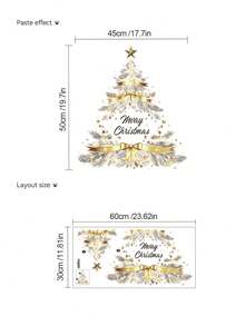 Multi-Style Christmas-Themed Wall Stickers PVC Removable Self-Adhesive Without Leaving Glue Santa, Reindeer, Snowflakes, Luxury Christmas Tree For Bedroom, Cabinets, Windows, Classrooms, Parties DIY Holiday Decoration Stickers - Wall Stickers - View 13