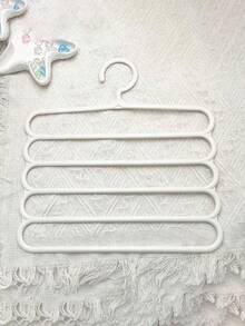 Wardrobe Storage Hangers, Plastic 5-Layer Scarf Hanger, Optional Upgraded Thickened Model, More Sturdy And Durable, Wardrobe Pants Hanger, Scarf Tie Storage Hanger - White - View 6