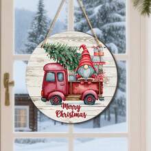 Exquisite Vintage Wooden Christmas Hanging Signs With Santa, Cow, Snowman, Suitable For Entryway, Hallway, Wall Decor, Home Christmas Decoration, Great Gift Idea, 2D Flat - Hanging Ornament - View 9