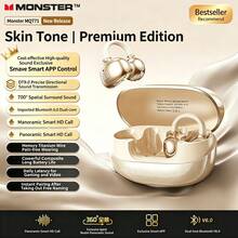 Monster MQT71 True Wireless Clip‑On Open‑Ear Bluetooth Earbuds, Lightweight Comfort Fit, Touch Control, Low Latency Gaming Mode, ENC Call Noise Reduction For Sports Workout Daily Use - View 14