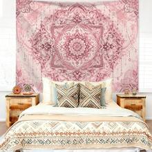 1pc Mandala Bohemian Print Tapestry, Modern Polyester Fiber Square Decorative Wall Hanging For Living Room And Bedroom Decor - Multicolor - View 8