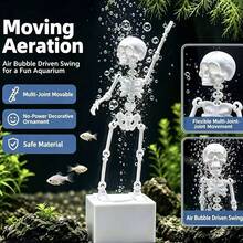 1pc Dancing Skeleton Aquarium Decoration, Oxygen Tube Not Included - A - View 4