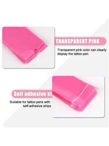 100pcs Disposable Waterproof Tattoo Machine Pen Covers, Black/Blue/Pink, Tattoo Accessories - Multicolor - View 7