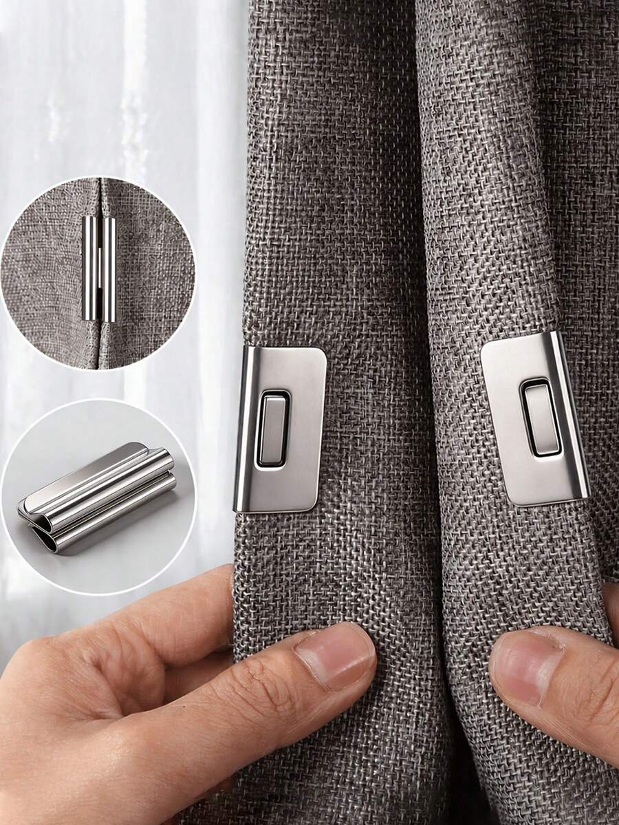Bộ kẹp rèm | Chất liệu kim loại, dễ lắp đặt và bền bỉ - Phụ kiện gia đình thiết yếu