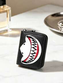 Wallet,Teen Cool Wallet,Shark Pattern,ID Credit Card Holder Wallet Luxury Brand RFID Blocking Protection Magic Leather Slim Wallet Purse Card Holder Keychain Wallet Wrist Wallet,Luxury Card Holder,Minimalist Fashion Multi-Slot Card Holder,Multi-Functional Business Short Wallet,Fun Wallet Compact Portable Anti-Loss Anti-Privacy,Foldable Ultra-Thin Smart Wallet,Perfect Gift For Friends,Suitable For Birthday Anniversary Valentine's Day Christmas Back To School Graduation Thanksgiving - Multicolor - View 8