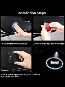 2 Wireless Car Door Light Projectors, For Projecting Car Logos - Battery Powered, Automatic Sensing Decorative Welcome Lights, Suitable For Most Car Models - Welcome Light - View 7