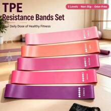 Set 3 Buah Pita Resistensi Yoga untuk Membentuk Kaki dan Pinggul, Peralatan Kebugaran dengan Tingkat Ketegangan Berbeda dan Tali Pergelangan Kaki - MultiWarna - View 6