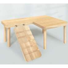 1 Set Solid Wood Double-Layer Platform Table With Ladder, Suitable For Hamsters, Gerbils, Golden Hamsters To Climb, With Hideout And Landscape Platform, Suitable For Small Pets, All Seasons - S - View 10
