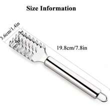 Durable Stainless Steel Fish Descaler Scraper, Quick Fish Scale Remover Tool, Ergonomic Handle Kitchen Gadget For Cleaning Fish - Silver - View 4