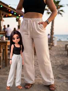 Women Pants - Cream - View 7