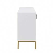 Modern Sideboard White & Brown - 4 Doors - Adjustable Shelves - Large Capacity For Living Room, - 白色和棕色 - 查看 11