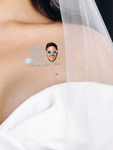 1/10/20/30/60Pcs Custom Temporary Tattoos, Personalized Bachelorette Party Tattoos With Photo Text, Customized Waterproof Temporary Tattoo Stickers For Bridal Shower Bachelorette Party Favors Decor Gift - Multicolor - View 4