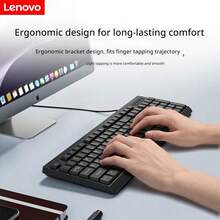 Lenovo K13 Classic Wired Keyboard And Mouse Combo, Ergonomic Office Computer Keyboard, Compatible With Laptop, PC, Mac - View 3
