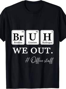 Bruh We Out Office Staff Black T-Shirt - 款式 - 查看 1