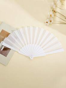 Portable Plastic Handheld Folding Fan, Suitable For Weddings, Parties, Wall Decor, Home Decor, Performance Props. DIY Fan. Party, Gift. - Multicolor - View 20