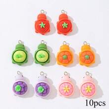 10pcs Mixed Color 3D Cartoon Fruit Turtle Resin Charms, Suitable For DIY Jewelry Making, Bracelets, Necklaces, Earrings - Perfect Handmade Gift For Beginners And Experts - Jewelry Accessories - Multicolor - View 13