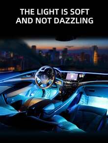 Lampu Dekoratif LED Interior Mobil EL Wiring Neon Strip untuk DIY Otomotif Lampu Ambient Fleksibel Suasana Pesta Dioda USB - Pencahayaan sekitar mobil - View 3