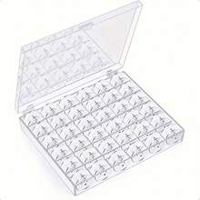25pcs Transparent Plastic Sewing Machine Spool Set, Includes 1 Transparent Storage Box, Used For Storing Handmade And Sewing Materials, As Well As Storing And Transporting Artworks, Suitable For Sewing And Embroidery, Handmade Accessories Spool Rack, Sewing Accessories - Multiple Styles - View 10
