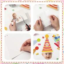 1 Set Tali Gantung DIY Foto Tonggak Perkembangan 12 Bulan, Banner Foto Bulanan Berbentuk Topi Pesta, Dekorasi Ulang Tahun Pertama, Tali Pajangan Foto Pertumbuhan Bayi, Cocok untuk Acara Baby Shower, Perayaan Ulang Tahun Pertama, Dekorasi Dinding Rumah, Latar Belakang Photo Booth - A - View 5