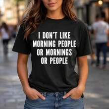 No me gustan las personas matutinas - Camiseta sarcástica y divertida - Negro - Ver 6