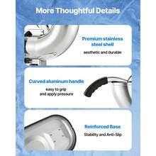 Ice Crusher Machine, 440lbs Per Hour Electric 4 Blades Snow Cone Maker, All Stainless Steel Shaved Ice Machine With Bowl And Cover, 350W 1400RPM Ice-Shaver For Home And Commercial Use, Silver - 350W 1400RPM - View 6