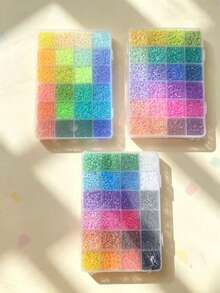 2.6mm Fuse Bead Creative Handmade Craft Kit Box, Perler Bead Puzzle Keychain DIY Pendant Making Materials, Suitable For Hobbyists, Can Create Various Patterns, Applicable For Birthday, Graduation, Valentine's Day, Party Gifts And Handmade Gifts For Family, Friends, Classmates - Multicolor - View 3