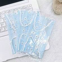 40pcs Fresh Floral Mesh Face Masks, Multiple Colors Available, Breathable, Disposable Decorative Masks, Suitable For Daily Wear, Youth Protective Masks, Made Of Floral Mesh Fabric, Random Color Shipment, Mask Type: Decorative/Protective, Casual Wear, Daily Protection, Party Style, Suitable For All Seasons - Flower - View 7