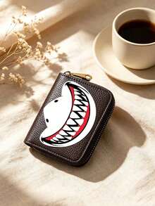 Wallet,Teen Cool Wallet,Shark Pattern,ID Credit Card Holder Wallet Luxury Brand RFID Blocking Protection Magic Leather Slim Wallet Purse Card Holder Keychain Wallet Wrist Wallet,Luxury Card Holder,Minimalist Fashion Multi-Slot Card Holder,Multi-Functional Business Short Wallet,Fun Wallet Compact Portable Anti-Loss Anti-Privacy,Foldable Ultra-Thin Smart Wallet,Perfect Gift For Friends,Suitable For Birthday Anniversary Valentine's Day Christmas Back To School Graduation Thanksgiving - Multicolor - View 3