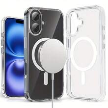 CteGlodrix Funda de teléfono básica magnética a prueba de golpes, funda de teléfono transparente magnética, diseño clásico, compatible con carga inalámbrica, anti-amarilleo, compatible con iPhone 17 16 15 14 13 12 11 Pro y Pro Max, resistente a arañazos, duradera, ligera, regalo de primavera, regalo de cumpleaños de Pascua para mamá - transparente - Ver 9