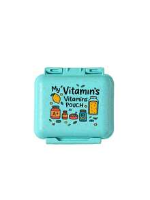 迷你 6 格便攜藥盒，收納盒，旅行藥盒，印有「My Vitamins」和維生素圖案，6 格小藥盒，密封包裝收納盒，6 天週用藥盒，旅行必備藥盒，日常維生素藥盒，口袋藥盒，精緻收納盒，居家必備，旅行必備 - 彩色 - 查看 17