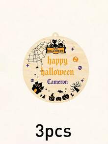 Custom Halloween Wooden Plaque, Spooky Personalized Name Door Hanger, Customized Name Wall Hanging Decor, Customizable Party Sign For Entryway, Porch, Room, Rustic Holiday Gift, Halloween Home Decor, Personalized Halloween Wooden Sign, Family, Friend - Multicolor - View 19