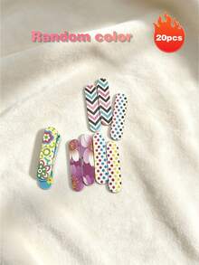 Tragbare Mini-Taschen-EVA-Nagelfeile, doppelseitiger Nagelbuffer, dekorativ mit buntem Blumen-, Tier- und Fruchtmuster, kompakter Reise-Nagelbuffer, geeignet zum Formen, Trimmen und Polieren von Nägeln unterwegs, für den täglichen Gebrauch - A - Übersicht 16