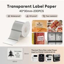 Marklife P50 Thermal Label Paper, White Transparent Round Self-Adhesive Stickers, Waterproof, Oil-Resistant, Scratch-Resistant, Suitable For P50 M220 M110 M120 Portable Printers - View 14