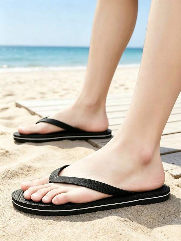 Spring/Summer Plus Size Men's & Women's Soft Comfortable Open Toe Beach Vacation Bathroom Street Flip Flops