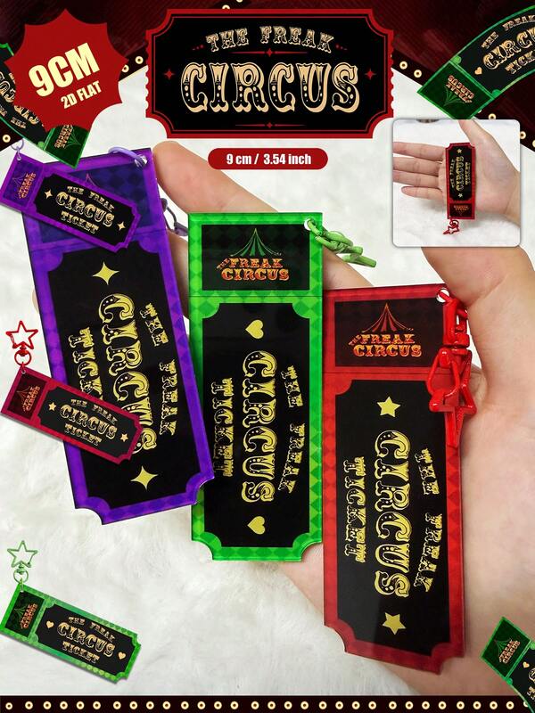 Llavero Freak Circus – Bufón, Arlequín, Payaso, Doctor, Agente de Boletos (Acrílico de 9cm) – Regalo para Fans de Anime – Accesorio para Bolsa y Llaves de Coche